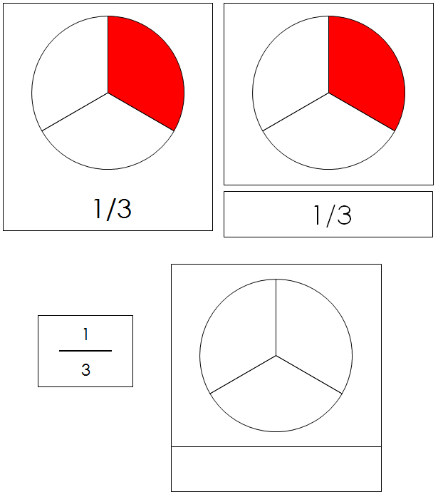 Fractions Nomenclature Cards & Blackline Masters - Montessori Print Shop Digital Download