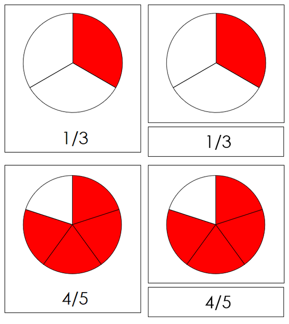 Fraction Cards - Montessori Print Shop