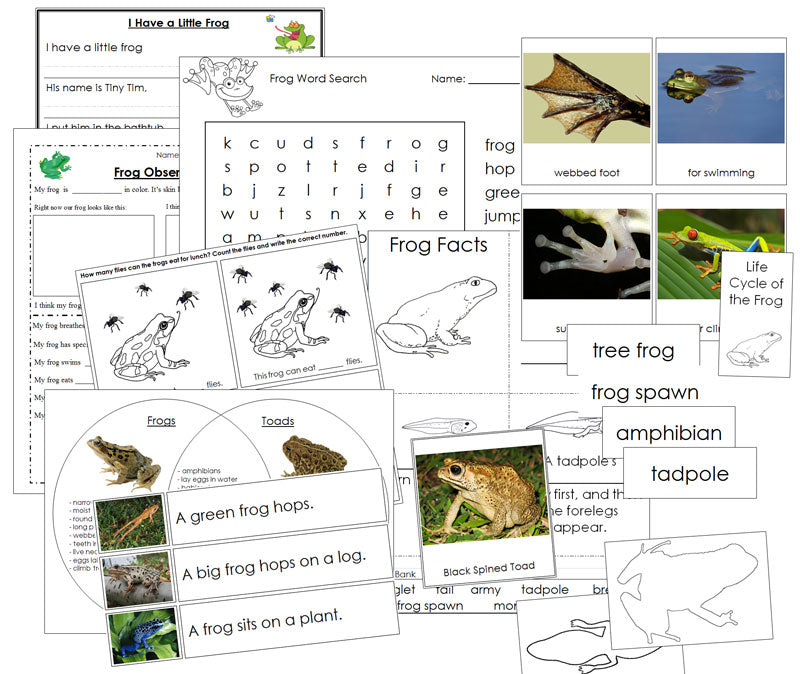 Frog Unit Starter - Montessori Print Shop Digital Download