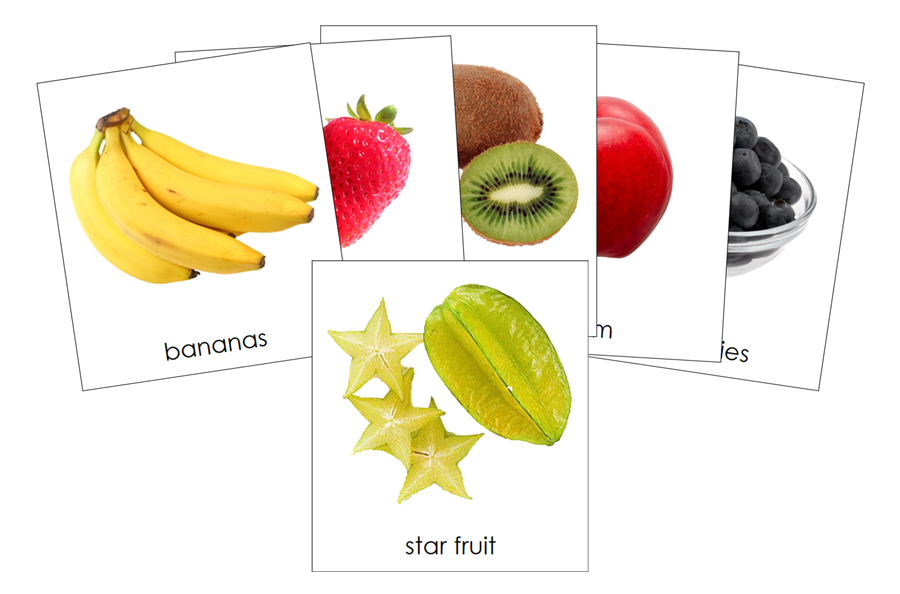 Types of Fruit 3-Part Cards - Montessori Print Shop Digital Download