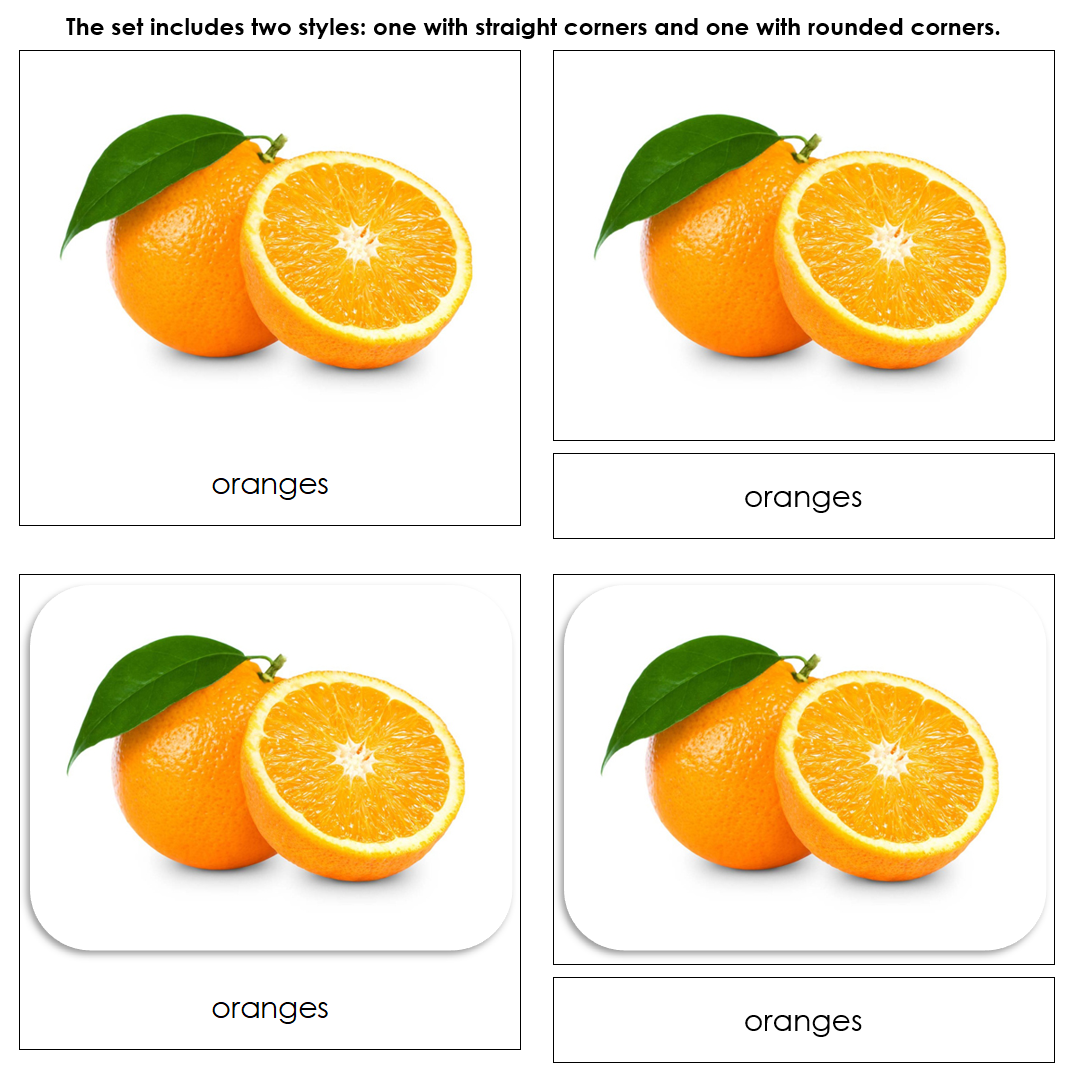 Fruits and Vegetables Safari Toob Cards - Montessori Print Shop Digital Download