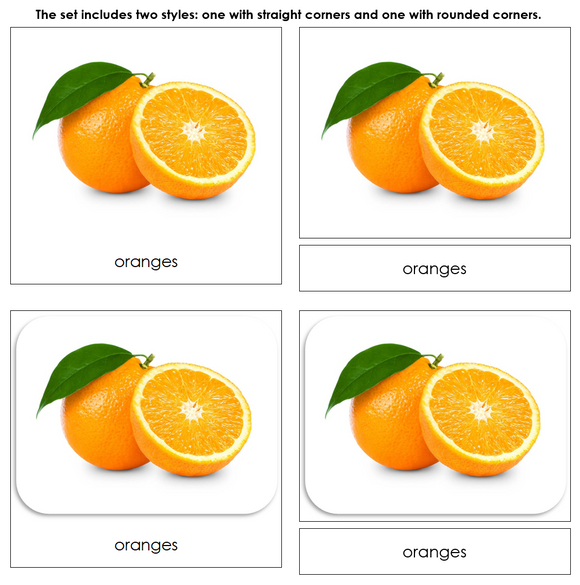 Fruits and Vegetables Safari Toob Cards - Montessori Print Shop Digital Download