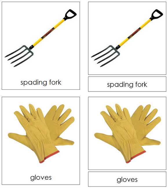 Types of Garden Tools 3-Part Cards - Montessori Print Shop Digital Download