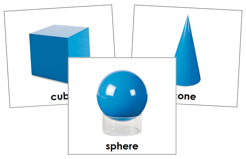 Geometric Solids - Toddler Montessori Cards - Montessori Print Shop Digital Download