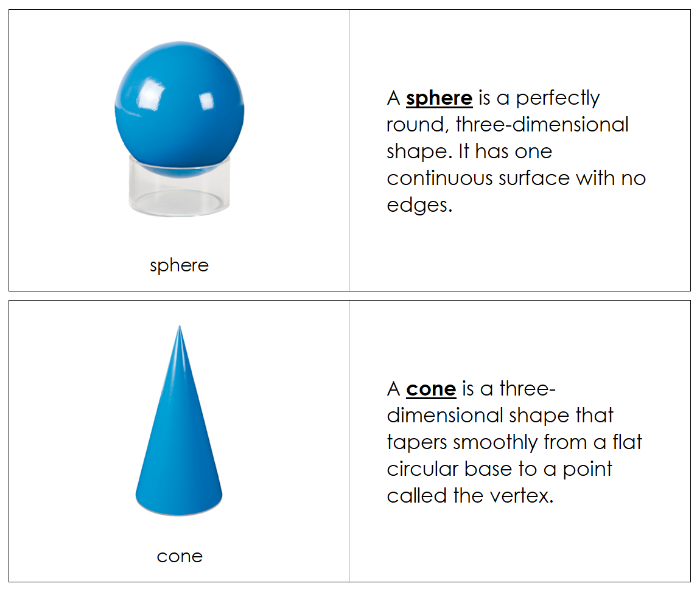 Geometric Solids Nomenclature Book - Montessori Print Shop digital download