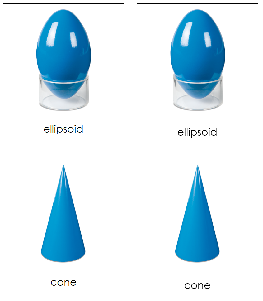 Geometric Solids 3-Part Cards - Montessori Print Shop Digital Download Geometry