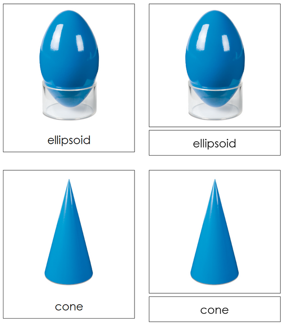 Geometric Solids 3-Part Cards - Montessori Print Shop Digital Download Geometry