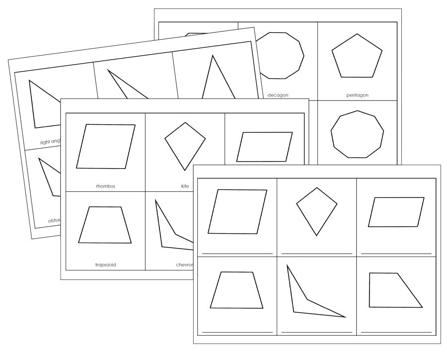 Geometry Cabinet Worksheets - Montessori Print Shop Digital Download