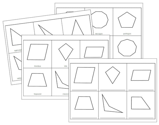 Geometry Cabinet Worksheets - Montessori Print Shop