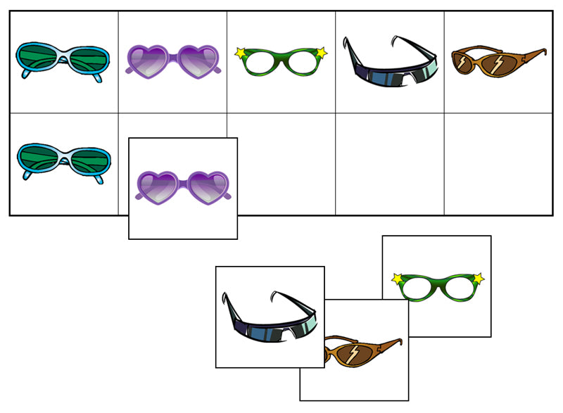 Glasses Match-Up & Memory Game - Montessori Print Shop Digital Download