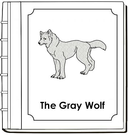 Parts of a Gray Wolf Nomenclature Book - Montessori Print Shop Digital Download