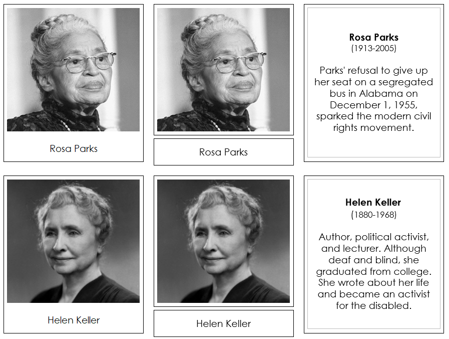 Great Women of the United States - Montessori Print Shop Digital Download