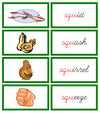 Green Blends & Digraphs - Set 2 - CURSIVE - Montessori Print Shop language lesson