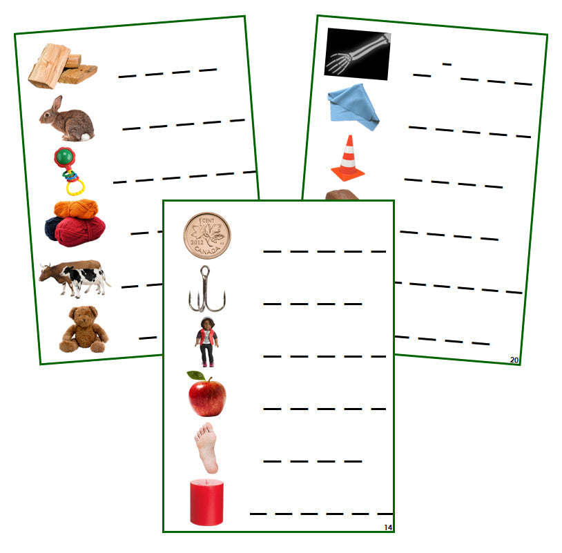 Green Phonogram Spelling Cards - Set 2 (photos) - CURSIVE - Montessori Print Shop Digital Download language lesson
