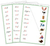 Green Phonogram Word & Picture Match - Set 1 (photos) - CURSIVE - Montessori Print Shop phonogram lesson