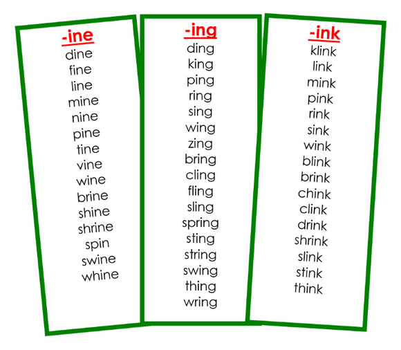 Green Word Families - Montessori Print Shop Digital Download