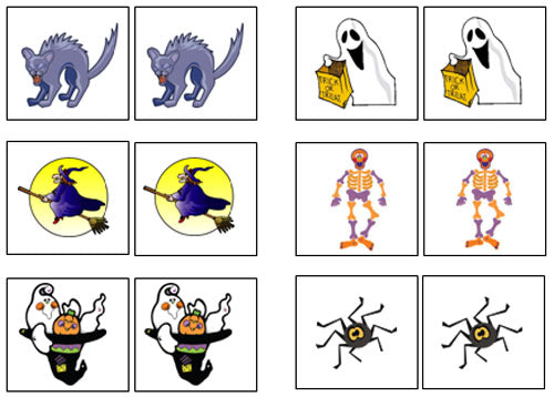 Halloween Match-Up & Memory Game - Montessori Print Shop Digital Download