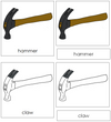 Hammer Nomenclature 3-Part Cards - Montessori Print Shop