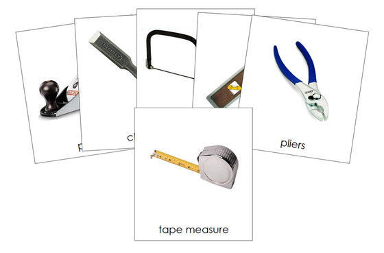 Types of Hand Tools 3-Part Cards - Montessori Print Shop Digital Download