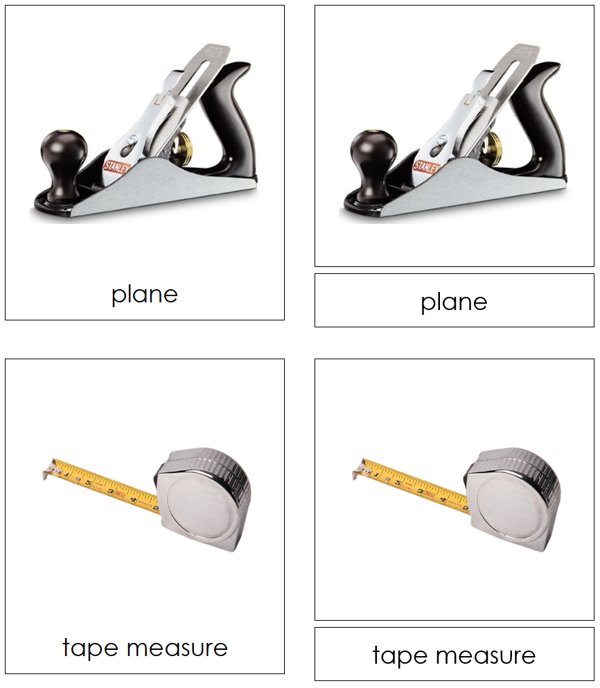 Types of Hand Tools 3-Part Cards - Montessori Print Shop Digital Download