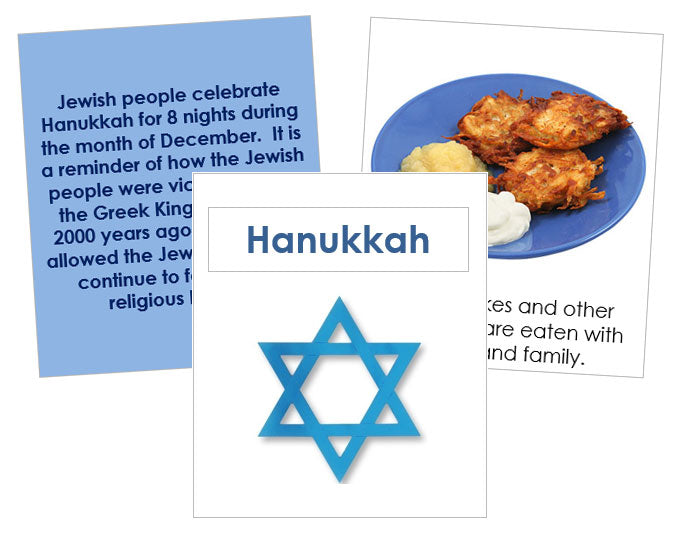 Hanukkah Cards & Booklet - Montessori Print Shop Digital Download