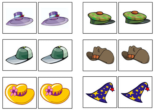 Hat Match-Up & Memory Game - Montessori Print Shop Digital Download