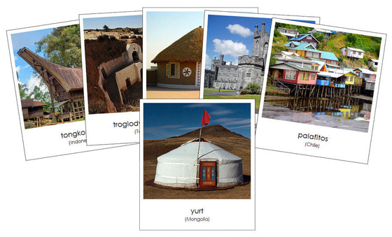 Homes From Around The World - Montessori Print Shop Digital Download