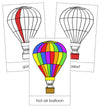 Hot Air Balloon Nomenclature Cards (red) - Montessori Print Shop