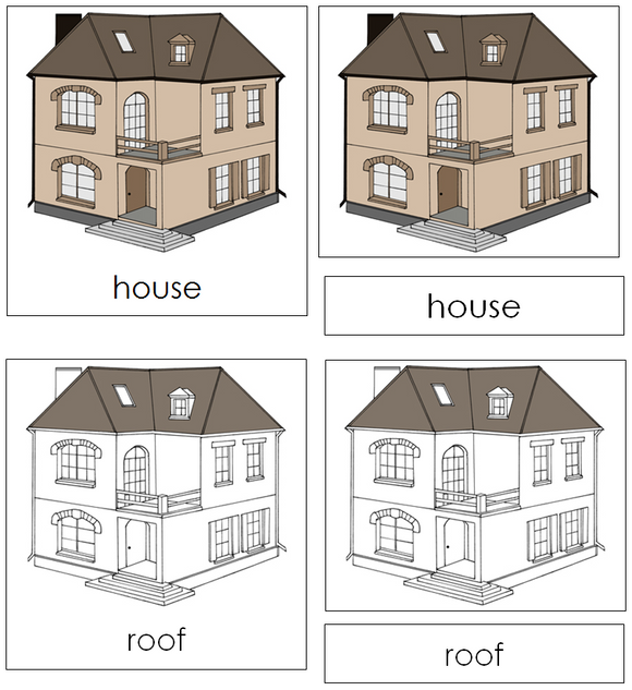 House Nomenclature Cards - Montessori Print Shop