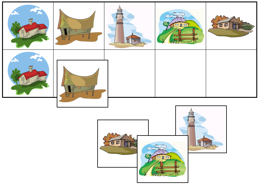 House Match-Up & Memory Game - Montessori Print Shop Digital Download