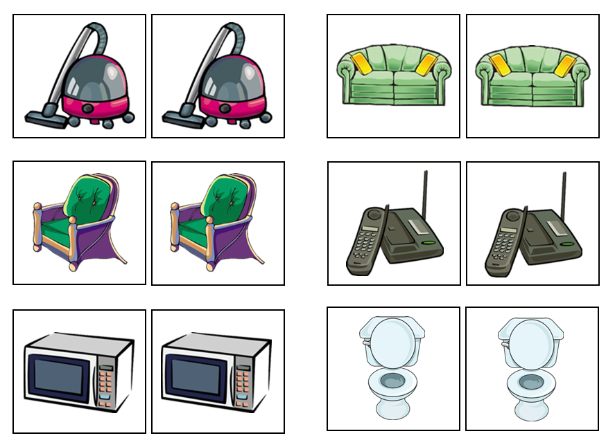 Household Items Match-Up & Memory Game - Montessori Print Shop Digital Download preschool activity