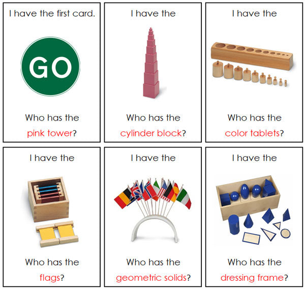 I Have, Who Has? Montessori Materials - Montessori Print Shop Digital Download