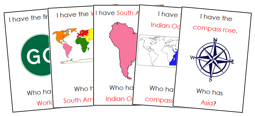 I Have, Who Has? World Geography - Montessori Print Shop Digital Download