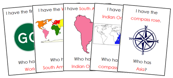 I Have, Who Has? World Geography - Montessori Print Shop Digital Download