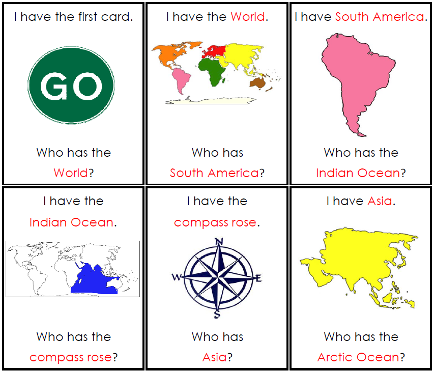 I Have, Who Has? World Geography - Montessori Print Shop Digital Download