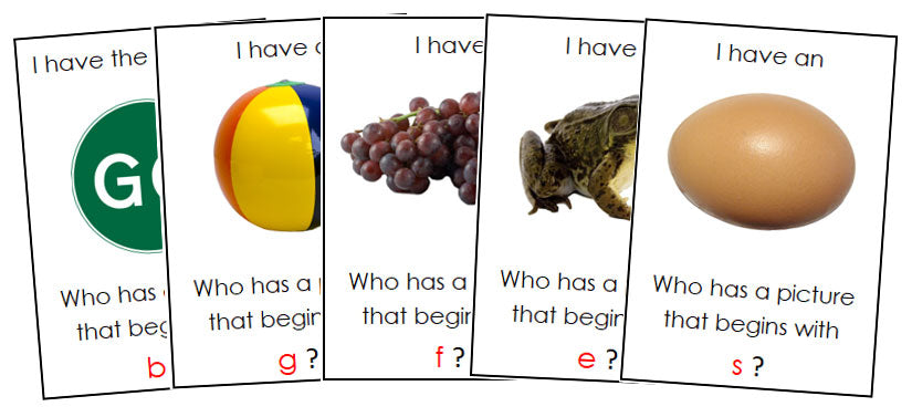 I Have, Who Has? Beginning Sounds - Montessori Print Shop Digital Download
