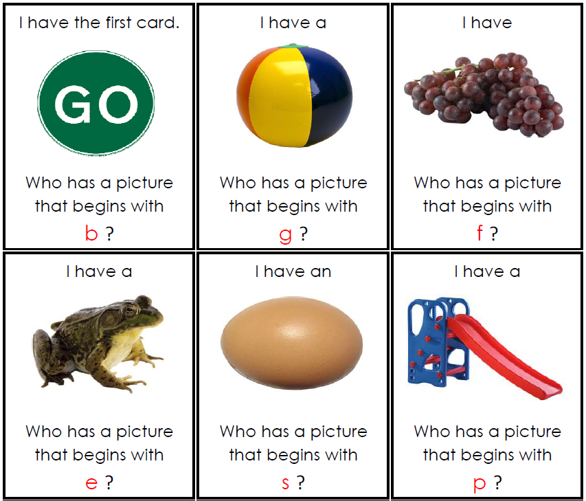 I Have, Who Has? Beginning Sounds - Montessori Print Shop language materials
