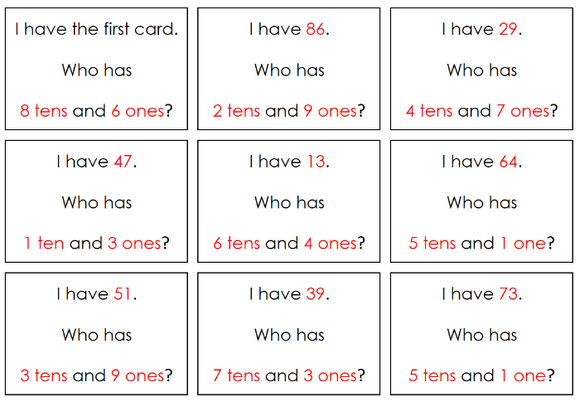 I Have, Who Has? Place Value - Montessori Print Shop Digital Download