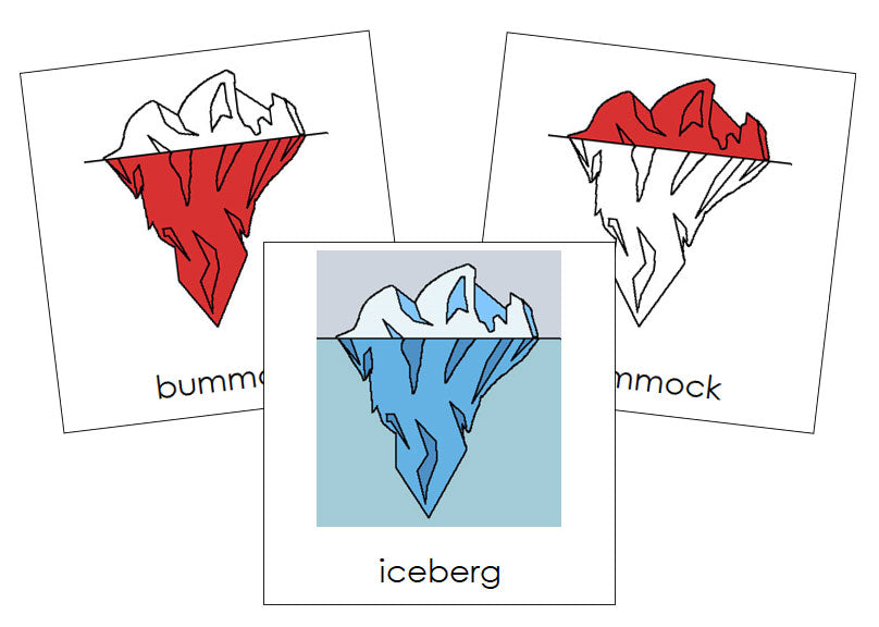 Iceberg Nomenclature Cards - Montessori Print Shop