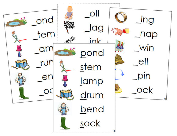Montessori Step 2: Initial Sound Cards - Montessori phonetic language cards - Montessori Print Shop