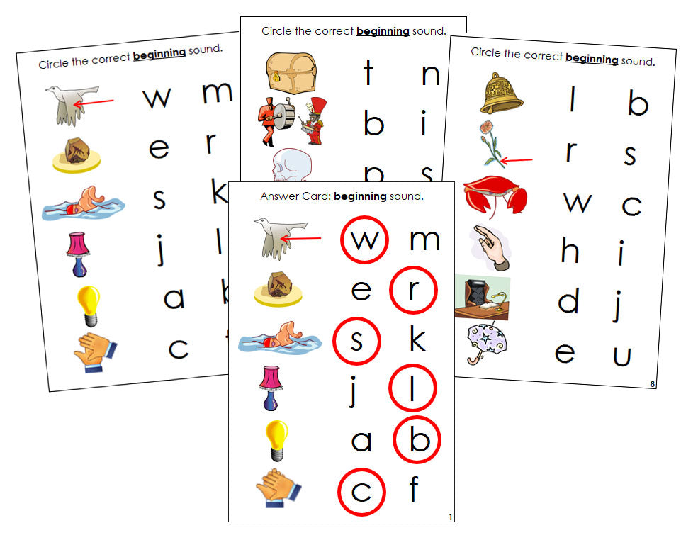 Montessori Step 2: Initial Sound Choice Cards - Montessori phonetic language cards - Montessori Print Shop Digital Download