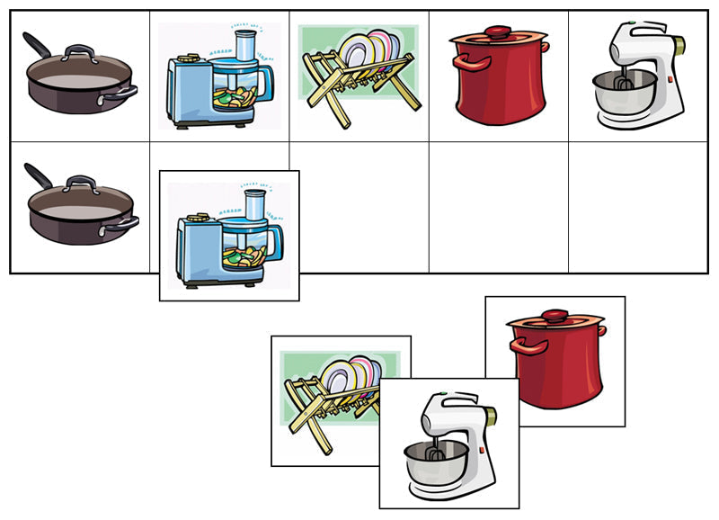 Kitchen Match-Up & Memory Game - Montessori Print Shop