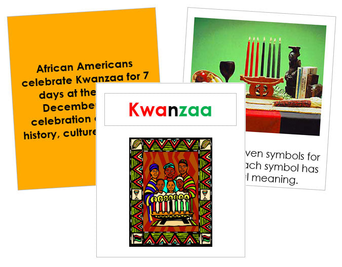 Kwanzaa Cards & Booklet - Montessori Print Shop Digital Download