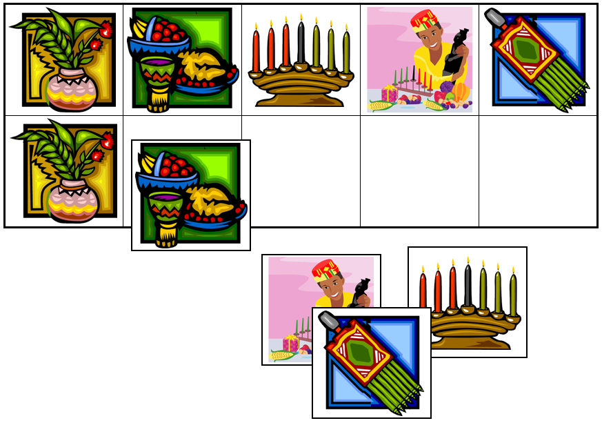 Kwanzaa Match-Up & Memory Game - Montessori Print Shop Digital Download