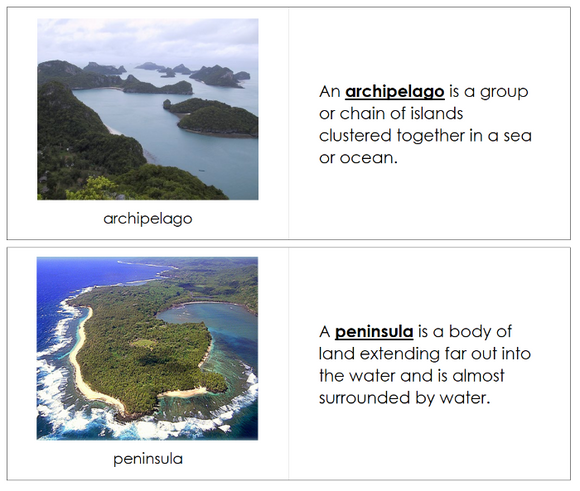 Land & Water Forms Photo Book - Montessori Print Shop Digital Download