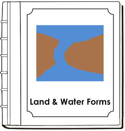 Simple Land & Water Forms Book (blue/brown) - Montessori Print Shop Digital Download