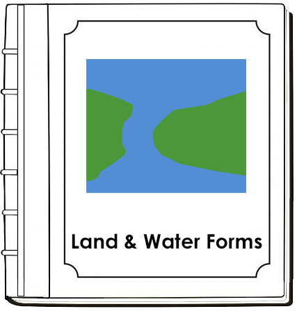 Simple Land & Water Forms Book (blue/green) - Montessori Print Shop Digital Download