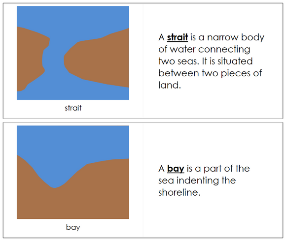 Simple Land & Water Forms Book (blue/brown) - Montessori Print Shop Digital Download