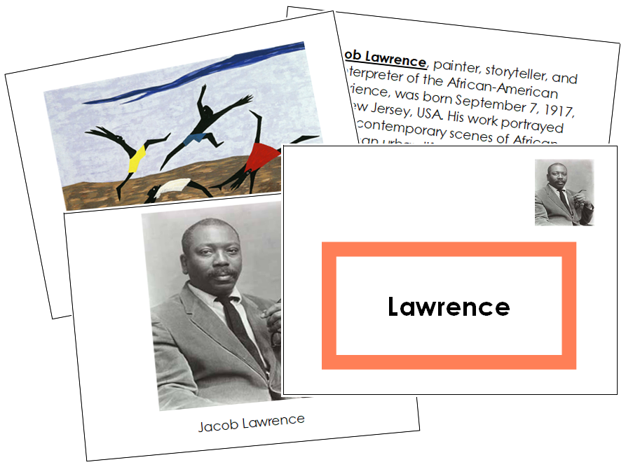 Jacob Lawrence Art Book (color-coded) - Montessori Print Shop Digital Download