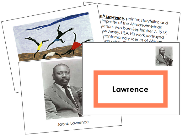 Jacob Lawrence Art Book (border) - Montessori Print Shop